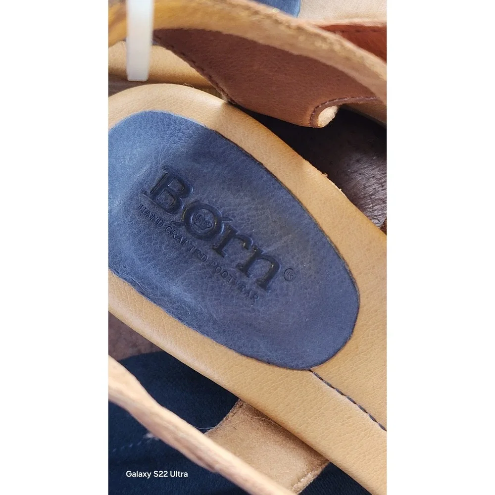 $135 Born Women's Blue Swinton Leather Slingback Sandals -  Size 9M